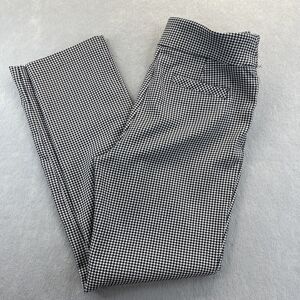 Kim Rogers Dress Pants Flat Front Size 14 Houndstooth Sparkle Straight Leg